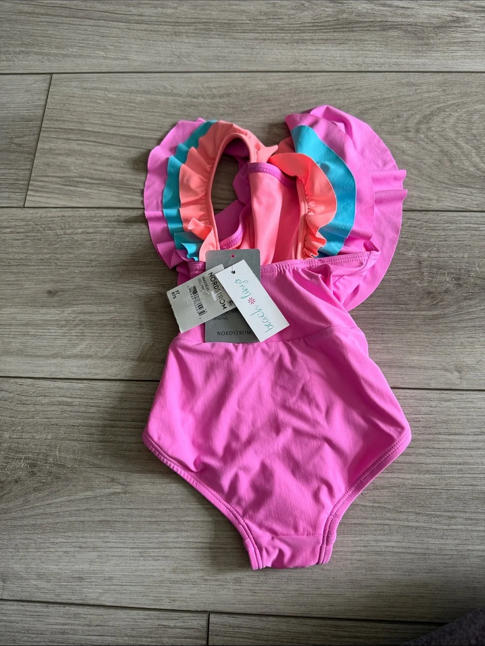 Beach Lingo Kids Ruffle One piece swimsuit 3T NEW